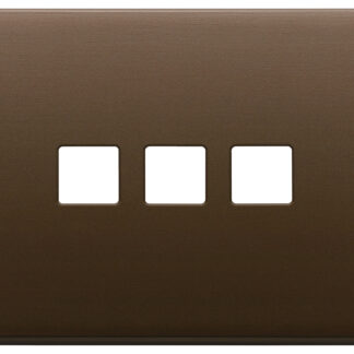VIW22683.3.12 Placca 3Mx3 Flat bronzo scuro spazz.