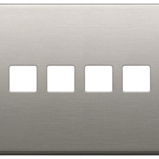 VIW22684.4.11 Placca 4Mx4 Flat nichel spazzolato