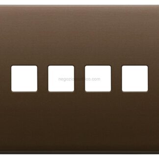 VIW22684.4.12 Placca 4Mx4 Flat bronzo scuro spazz.