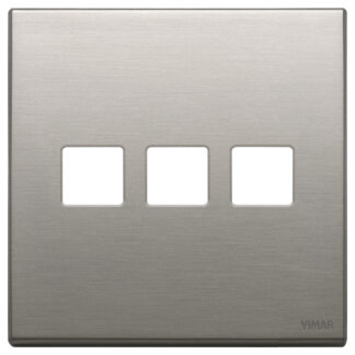 VIW22685.3.11 Placca 3Mx3 BS Flat nichel spazzolato
