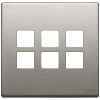 VIW22695.11 Placca 3Mx6 Flat BS nichel spazzolato