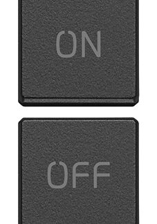 VIW22751.1.03 Due tasti Flat simboli ON/OFF grigio