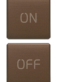 VIW22751.1.12 Due tasti Flat simboli ON/OFF bronzo