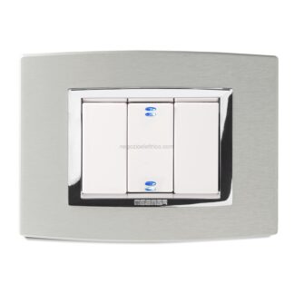 MST22VBS653 Placca Alluminio Naturale 3P. Vitra