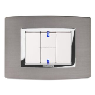 MST22VBS793 Placca Acciaio Spazzolato 3P. Vitra