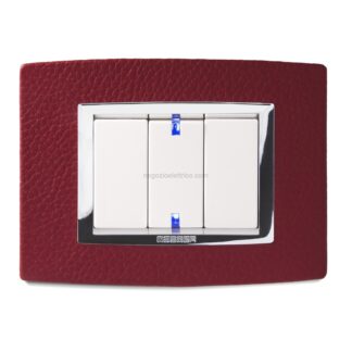 MST22VBS953 Placca Vitra Pelle Rosso Rubino 3 P