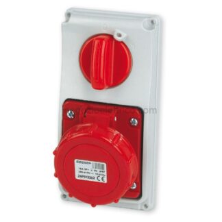 MST24PIV3302 Pr.Int.Vr.3P+N+T 16A 380V 6h ROSSA IP67