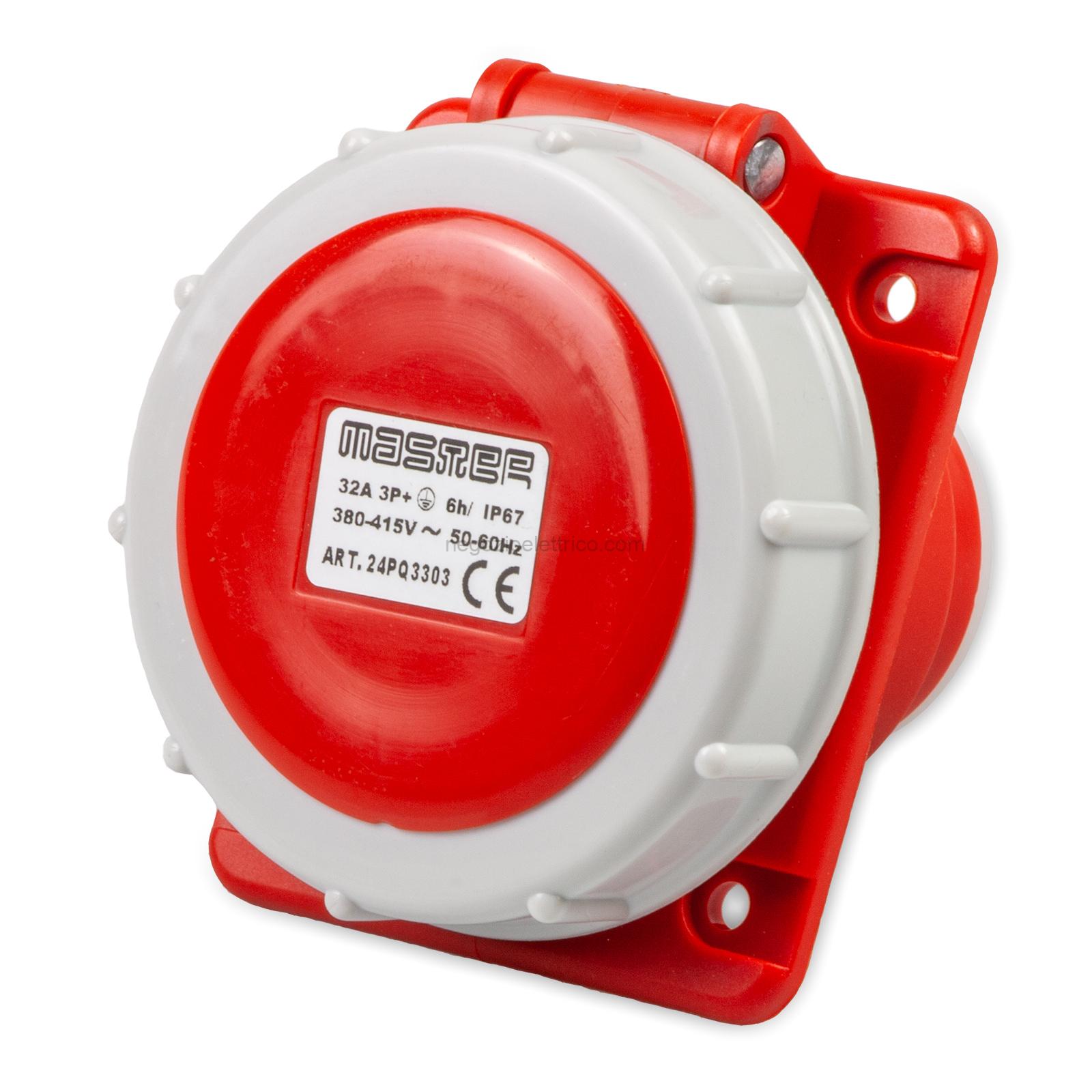 MST24PQ3303 Pr.Qua.3P+T 32A 380V 6h ROSSA IP67