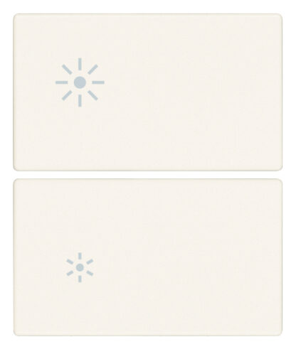 VIW31480.2RB Due mezzi tasti 2M dimmer bianco