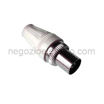FME32025 Presa TV coax diritta Ø9,5mm sch. BI