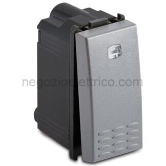 MST33001 STEEL Pulsante Silenzioso 1P illuminab.