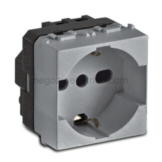 MST33170 STEEL Presa P40 Schuko univ.2P+T 16A