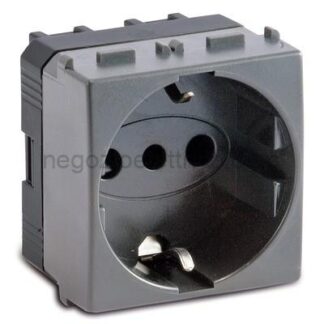 MST33175 STEEL Presa P30 Schuko 2P+T 16A 250V~