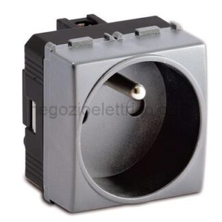 MST33177 STEEL Presa 2P+T 16A St.Francese