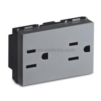 MST33186.2 STEEL Presa 2P+T 15A AMERICANA DOPPIA