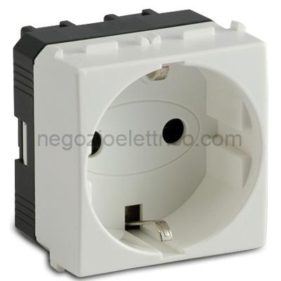 MST36176 MODO Pr.Schuko 16A 2P+T(laterale) BIANCO
