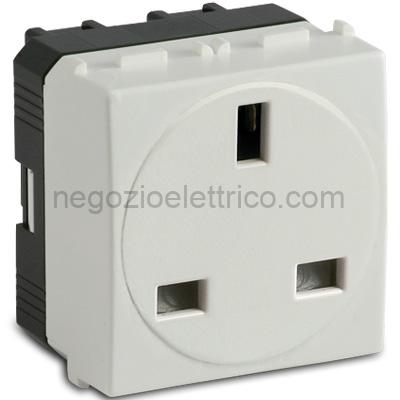 MST36178 MODO Presa 2P+T 13A St.Inglese BIANCA