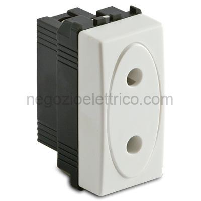MST36182 MODO Presa 2P 10A 250V f.dia.4.8 BIANCA