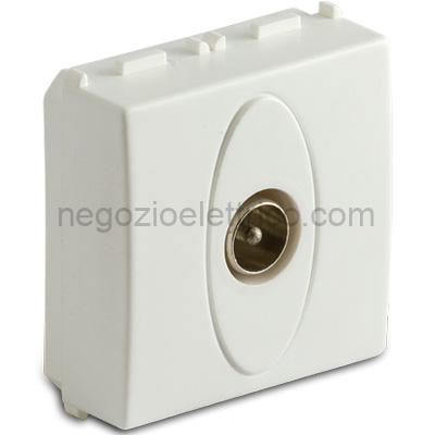 MST36265.2 MODO Presa coax IEC maschio 2Mod.BIANCO