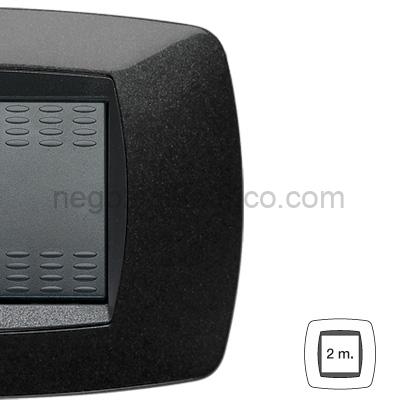 MST39MP202 MODO Placca 2 Posti Stretta NERO