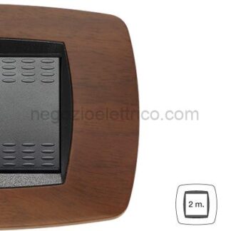 MST39MP452 MODO Placca 2 Posti Stretta NOCE SCURO