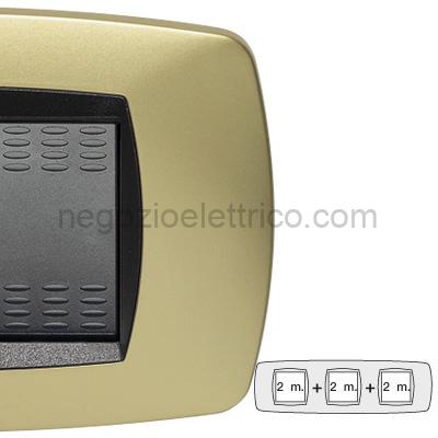 MST39TC242-3 MODO Placca 2+2+2 Posti OTTONE OPACO