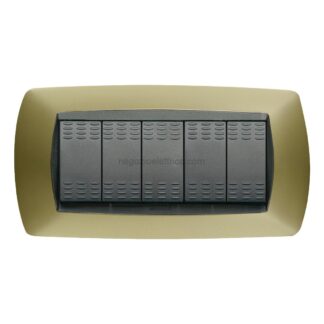 MST39TC245 MODO Placca 5 Posti OTTONE OPACO