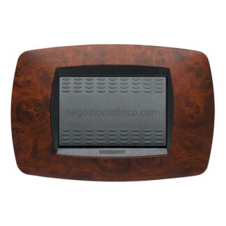 MST39TC433 MODO Placca 3 Posti RADICA DI NOCE