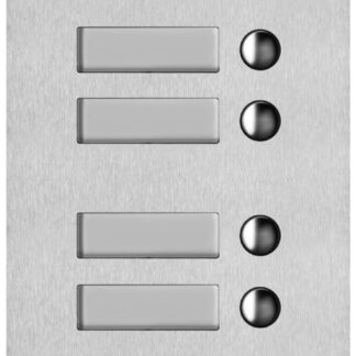 VIW41530 Placca Steely 2F+ A/V 10 puls. acciaio