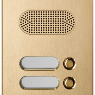 VIW41604 Placca Patavium 2F+ audio 4 puls. ottone