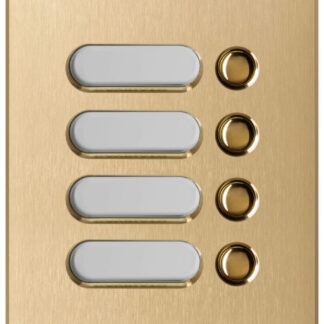 VIW41608 Placca Patavium 2F+ audio 8 puls. ottone