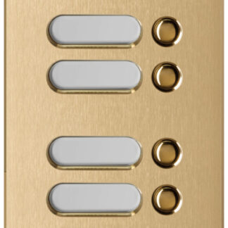 VIW41610 Placca Patavium 2F+ audio 10 puls.ottone