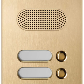 VIW41624 Placca Patavium 2F+ A/V 4 puls. ottone