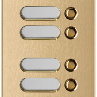 VIW41630 Placca Patavium 2F+ A/V 10 puls. ottone