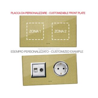 AVE44PV24GOLD-XX placca mult.person. vetro or0 2+2m