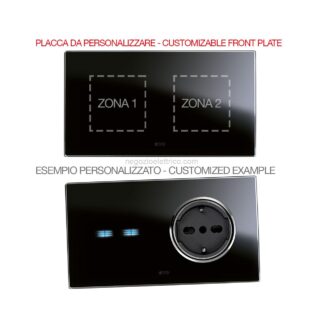 AVE44PV24NAL-XX placca mult.person.vetro nero 2+2m