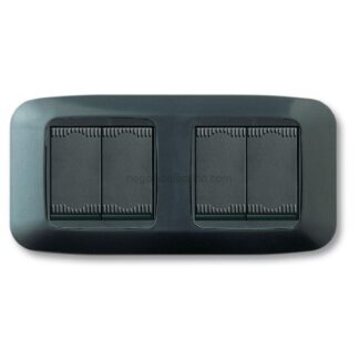 AVE45P24GN placca doppia grigio noir 4(2+2)m