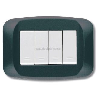 AVE45PB04GM placca banq.tecnop.4m.grigio metal.