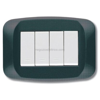 AVE45PB04GM placca banq.tecnop.4m.grigio metal.