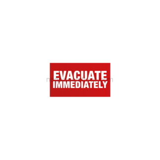 COE48LBL002 ADESIVO EVACUATE IMMEDIATELY PER 48PIN001EN