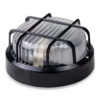 MST75144N Plaf.tonda c.gabbia 60W (LED15W) NERA