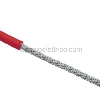 LOVP33036 fune acciaio d5mm l100m+guaina pvc rosso