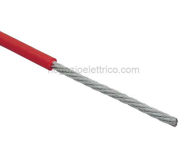 LOVP33036 fune acciaio d5mm l100m+guaina pvc rosso
