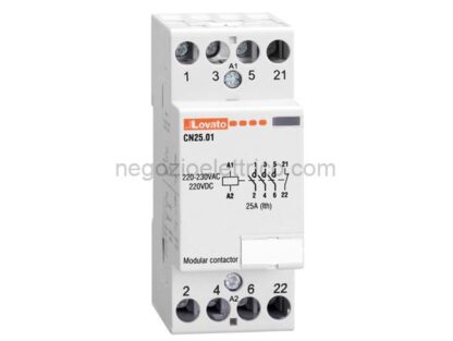 LOVCN2501220 contattore mod.2m 25a ac1 3p+nc 220/230v