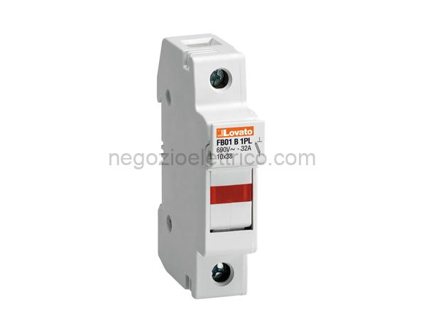 LOVFB01B1PL portafusibili sez.1p 10x38 con ind no ur