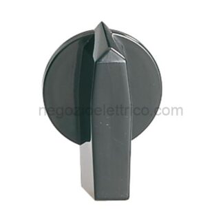 LOV7A114 manopola nera mostrina 65x65mm asta 6mm