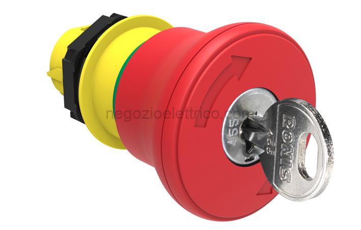 LOVLPCB6844 puls.fungo 40mm rosso sg.chiave iso13850
