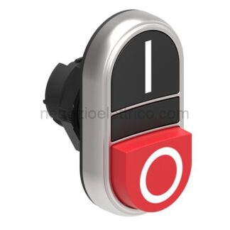 LOVLPCB7222 pulsante doppio nero/rosso simboli i-o