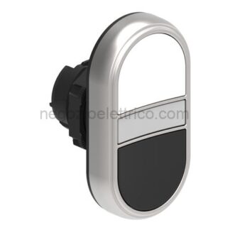 LOVLPCBL7114 pulsante doppio bianco/nero senza simb.