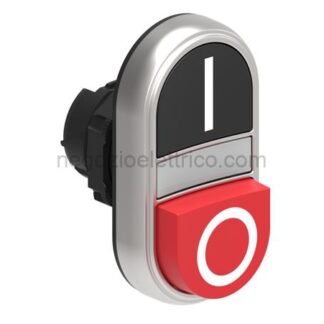 LOVLPCBL7222 pulsante doppio nero/rosso simboli i-o